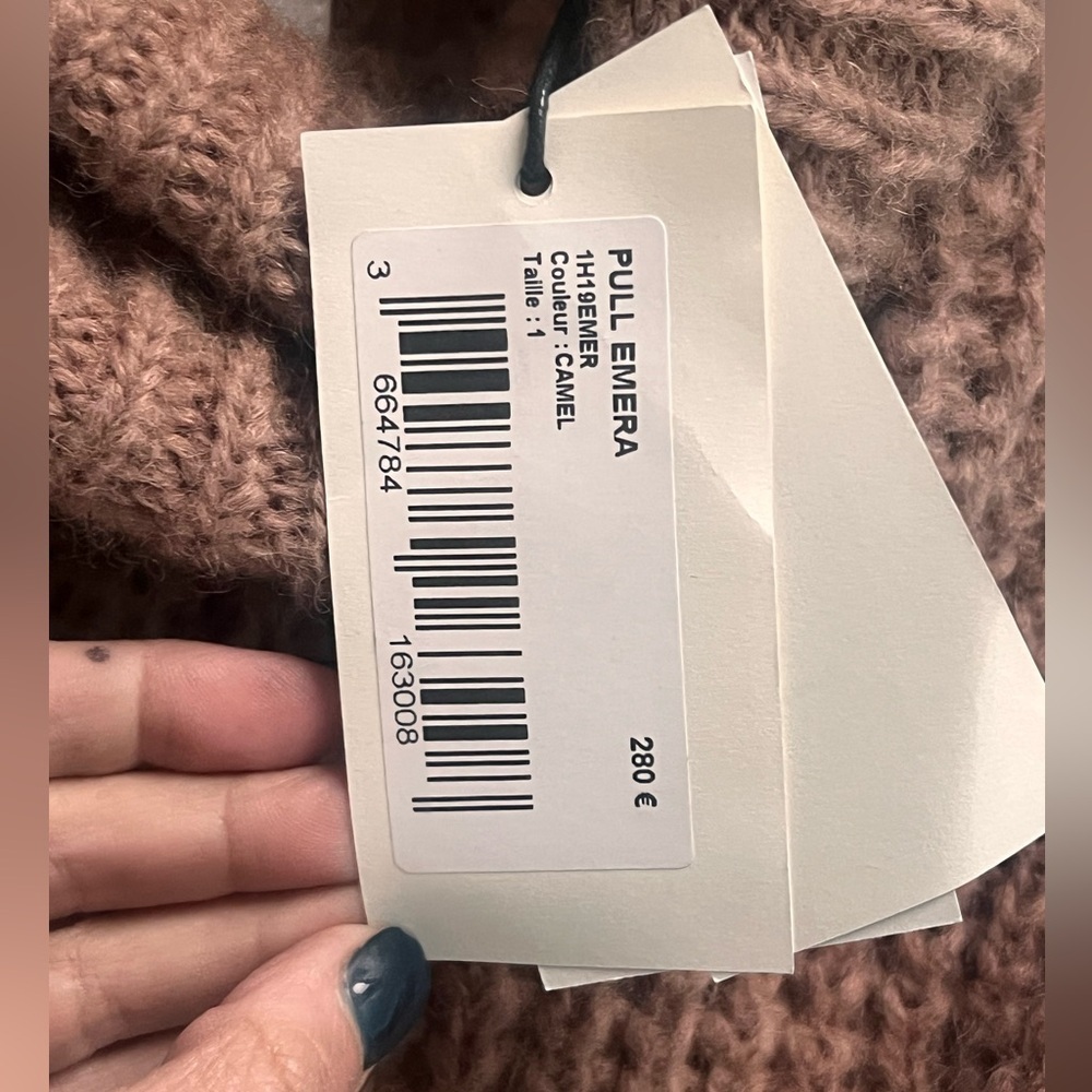 BA&SH Women’s Camel Brown Pull Emerald Turtleneck Sweater - Size Small - Picture 10 of 14